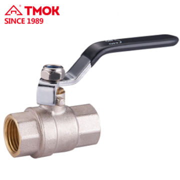 Black handle forging straight through brass ball valve FxF